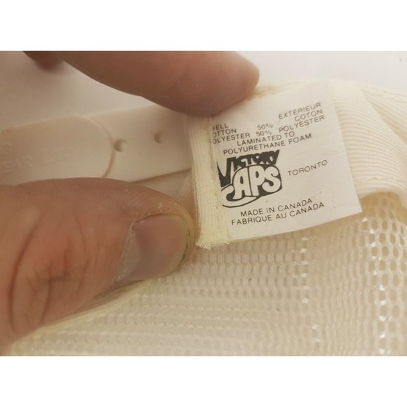 MILCHEM Cap Trucker Hat Snapback Baseball Vintage retro 80s red white - Picture 10 of 10